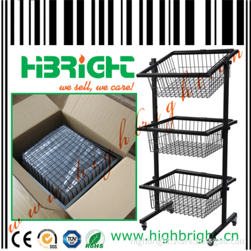3 Tier Wire Display Basket Display Stand Shelf